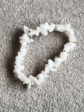 Bracelet pierres naturelles blanches, chips irréguliers, bijou élastique fantais