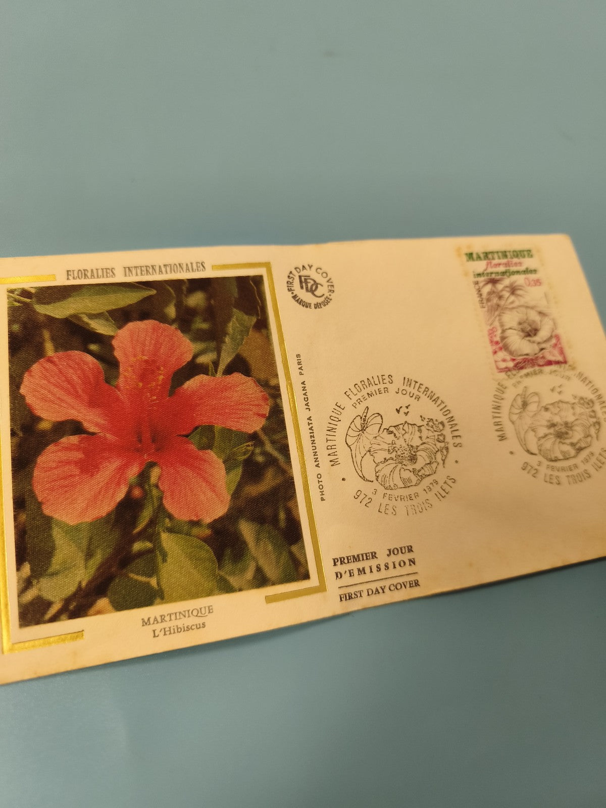 Enveloppe FDC premier jour Martinique Hibiscus Floralies Internationales