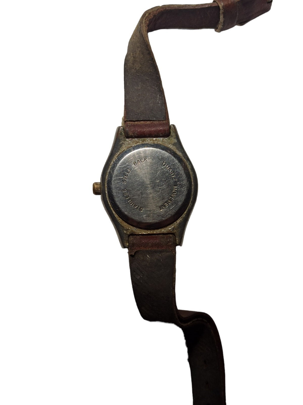 Montre IK Collection Quartz Vintage cadran graphique bracelet cuir ancien