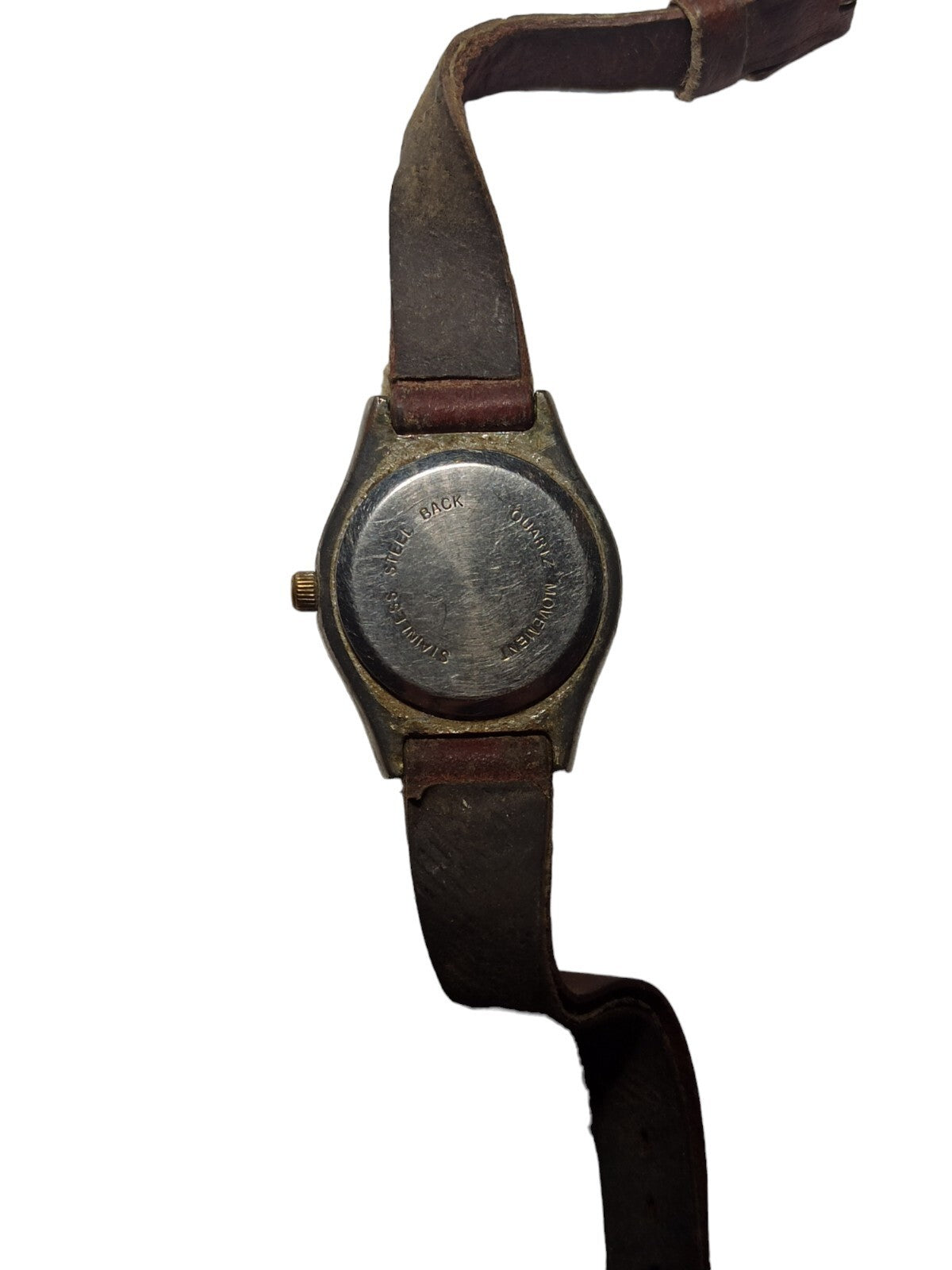 Montre IK Collection Quartz Vintage cadran graphique bracelet cuir ancien