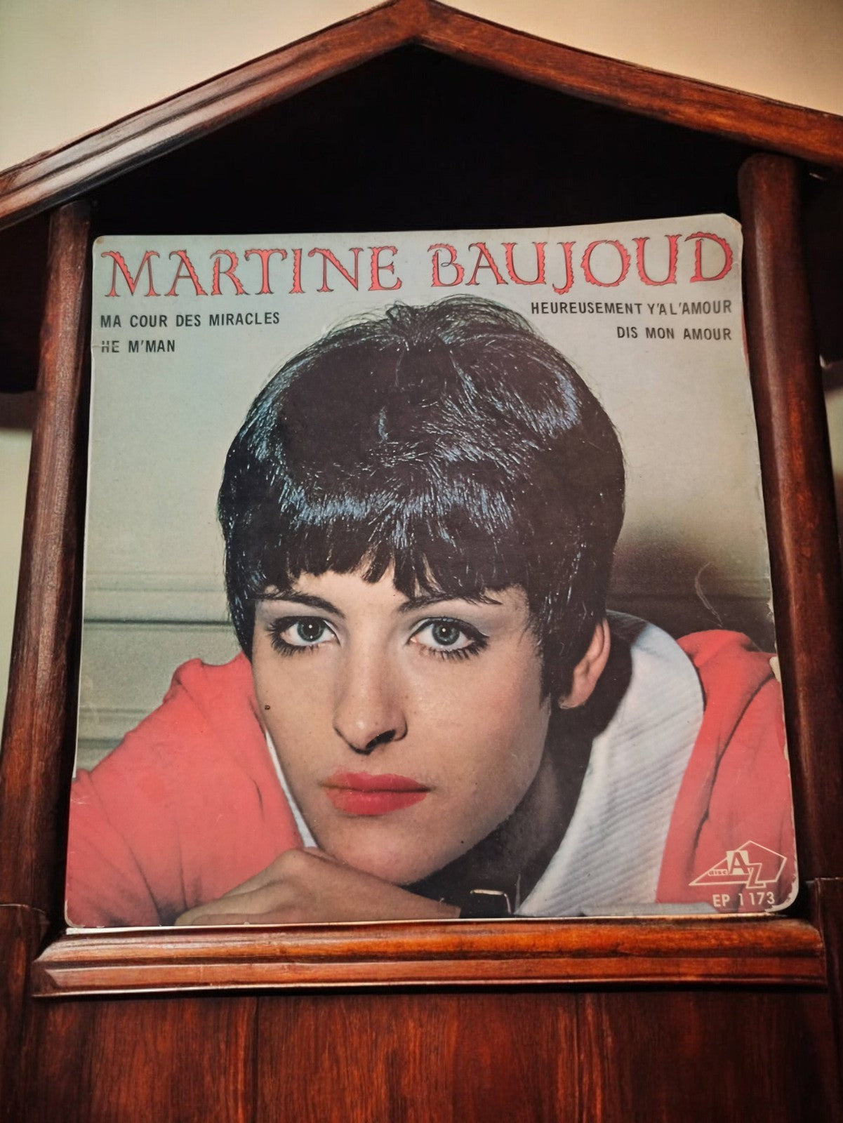 Disque vinyle 45 tours Martine Baujoud EP 173 vintage rétro AZ pochette photo
