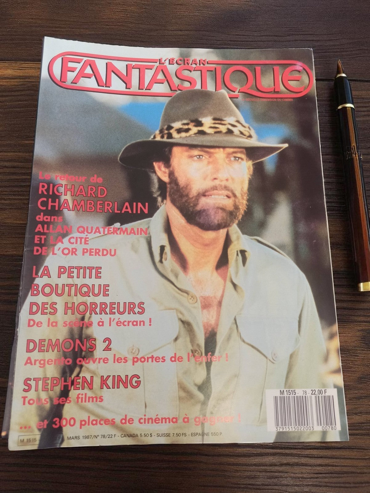 Magazine cinéma L'Écran Fantastique mars 1987 vintage Richard Chamberlain