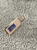 Pin's bouteille Sopam vintage, émaillé, motif bleu, badge ancien (Ref 9)