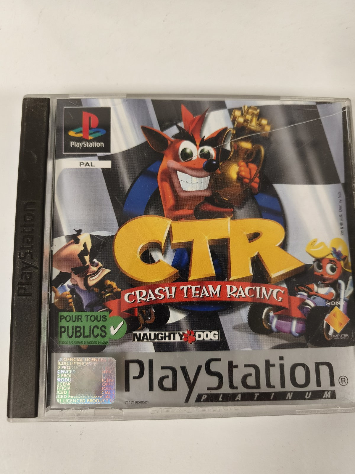 Boîte vide pour Crash Team Racing PS1, étui original PlayStation sans disque