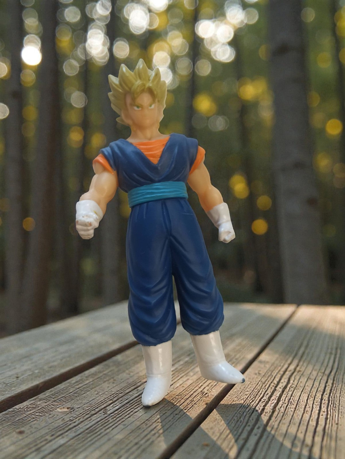 Figurine rétro Dragon Ball GT, ancien jouet vintage, Super Saiyan, bleu orange