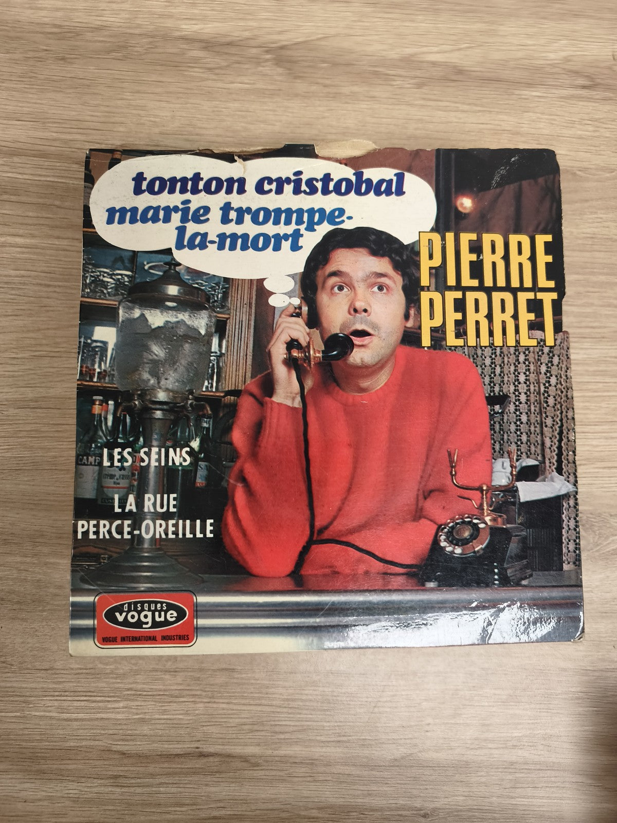 Vinyle 45 tours Pierre Perret Tonton Cristobal Marie Trompe-la-mort Disques Vogu