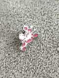 Pin's vintage Vache Qui Rit émaillé rouge blanc badge ancien (Ref 10)