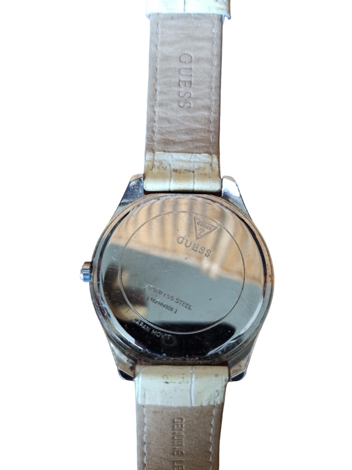 Montre Guess vintage cœur strass cadran édition limitée quartz cuir beige