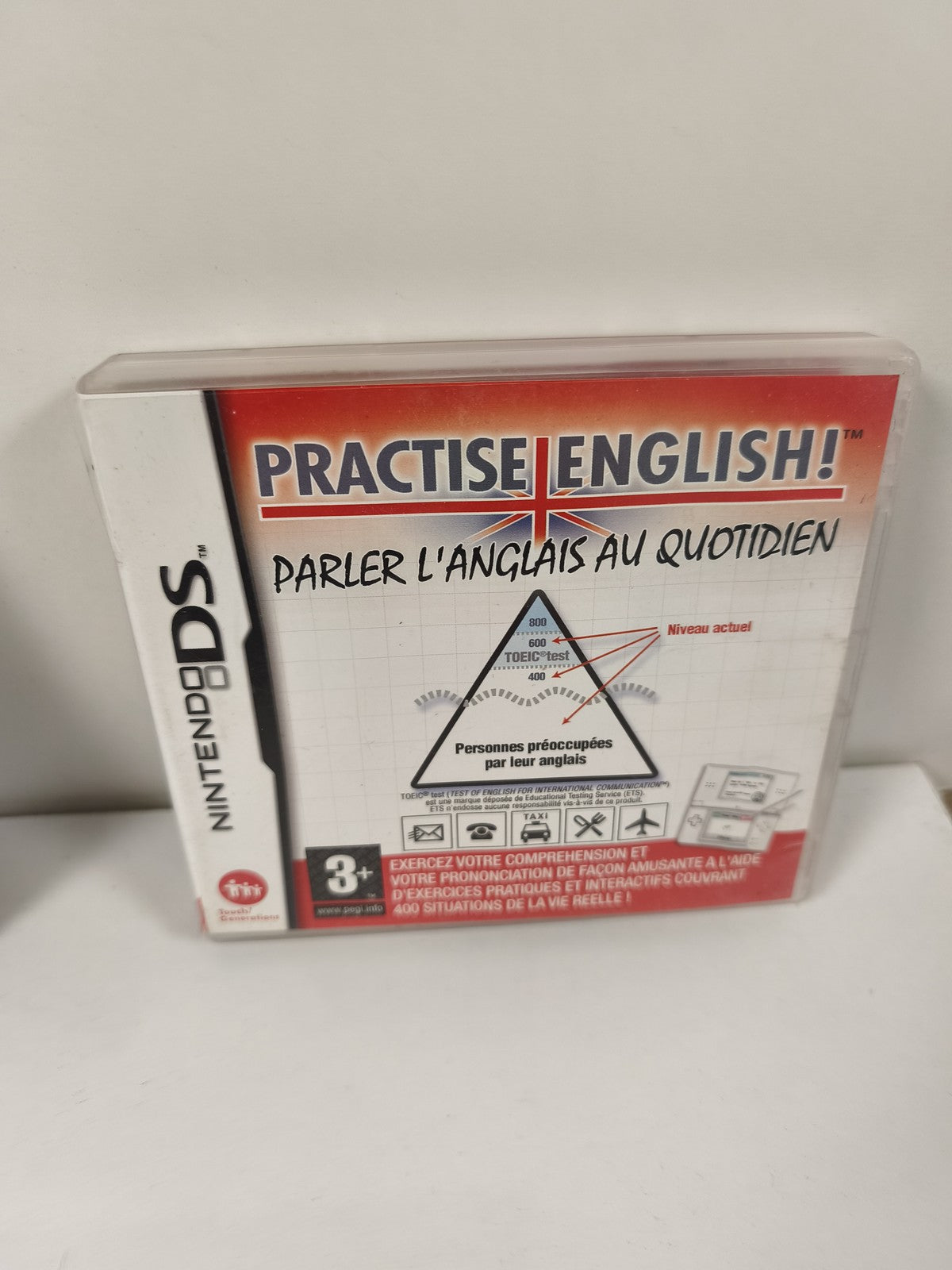 Boîte vide Nintendo DS Practise English officielle, packaging d'origine sans car