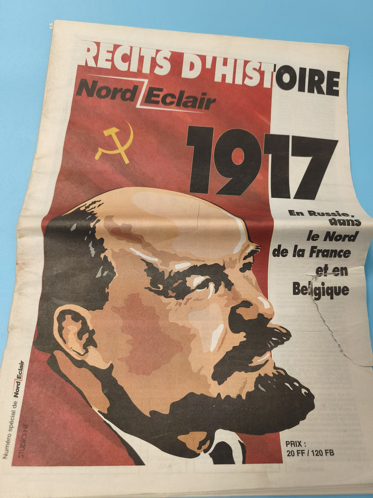 Ancien journal Nord Éclair 1917, Récits d?Histoire, couverture Lénine, URSS