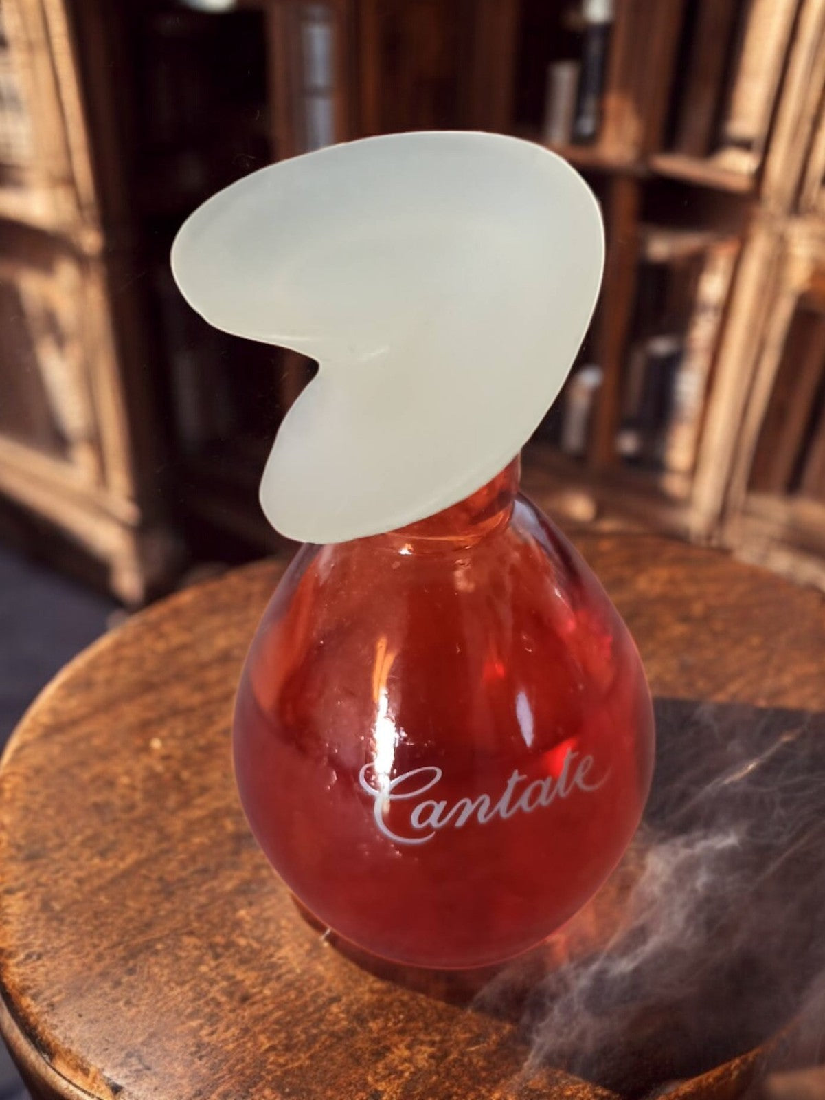 Miniature Parfum Cantate Vintage Flacon Rétro Rouge Bouchon Givré Années 90