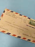 Enveloppe FDC timbre premier jour d?émission Air Mail USA-France tricolore