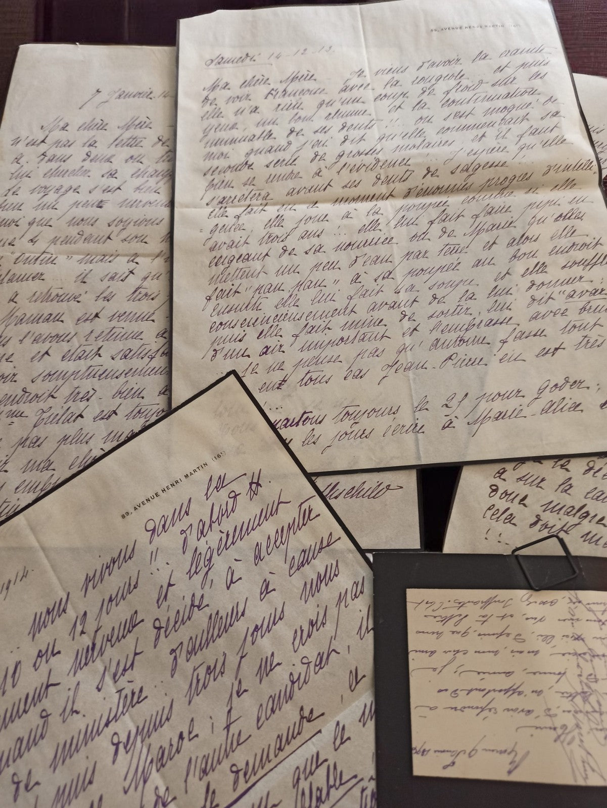 Lettre manuscrite ancienne 1948 deuil maternel témoignage intime signée