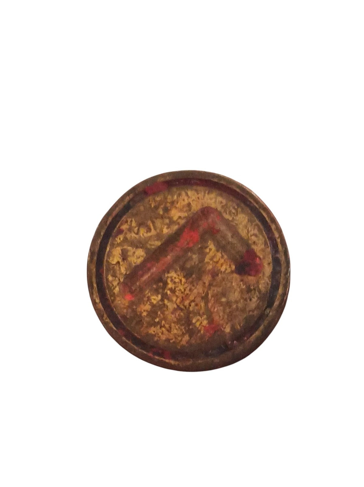 Cachet ancien en métal, outil d’artisanat vintage, poignée patinée