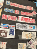 Lot anciens timbres oblitérés USA Air Mail vintage, collection philatélie