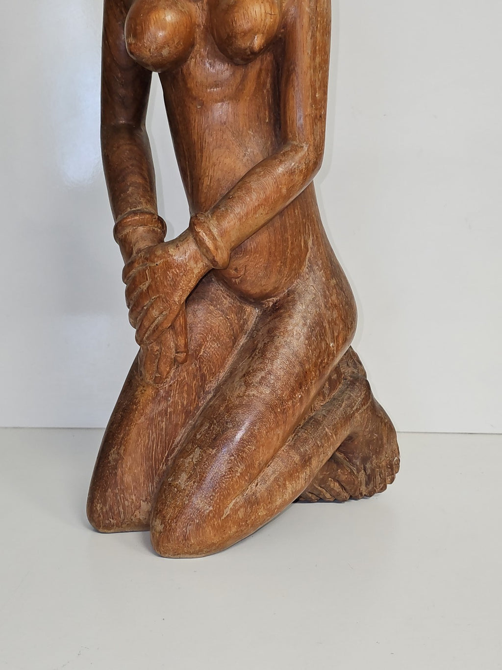 Sculpture africaine ancienne érotique bois massif grande taille vintage déco rar