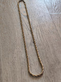 Collier vintage ancien plaqué or, gros maillon rétro, bijou femme collection