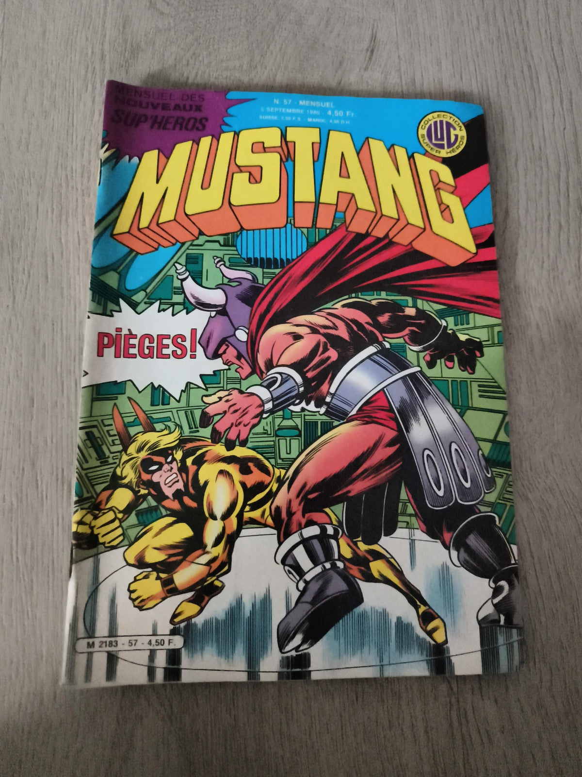 Comic Mustang n°57 septembre 1986 Lug ancien super-héros VF vintage