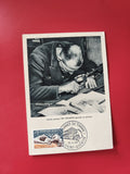 Carte postale philatélie Journée du Timbre 1966 Saint-Quentin oblitérée