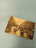 Ancienne carte postale animée Paris Boulevard Montmartre chevaux fiacres vintage