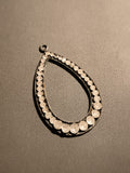 Pendentif ancien fantaisie goutte strass transparent vintage rétro bijou