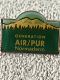 Pin's vintage Génération Air Pur Normaderm montagnes vert jaune (Ref 3)