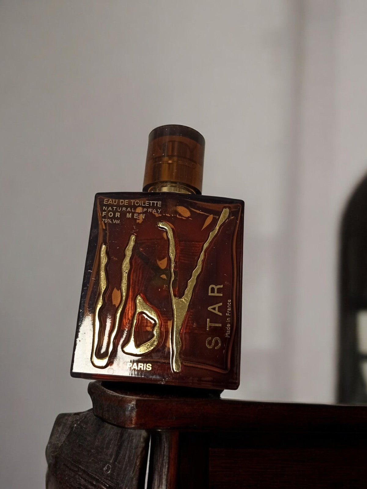 Bouteille parfum UDV Star vintage Paris eau de toilette rétro homme déco