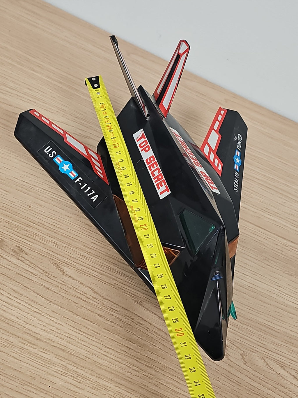 Jouet ancien avion Stealth Nighthawk F117A rétro vintage, collection fonctionnel