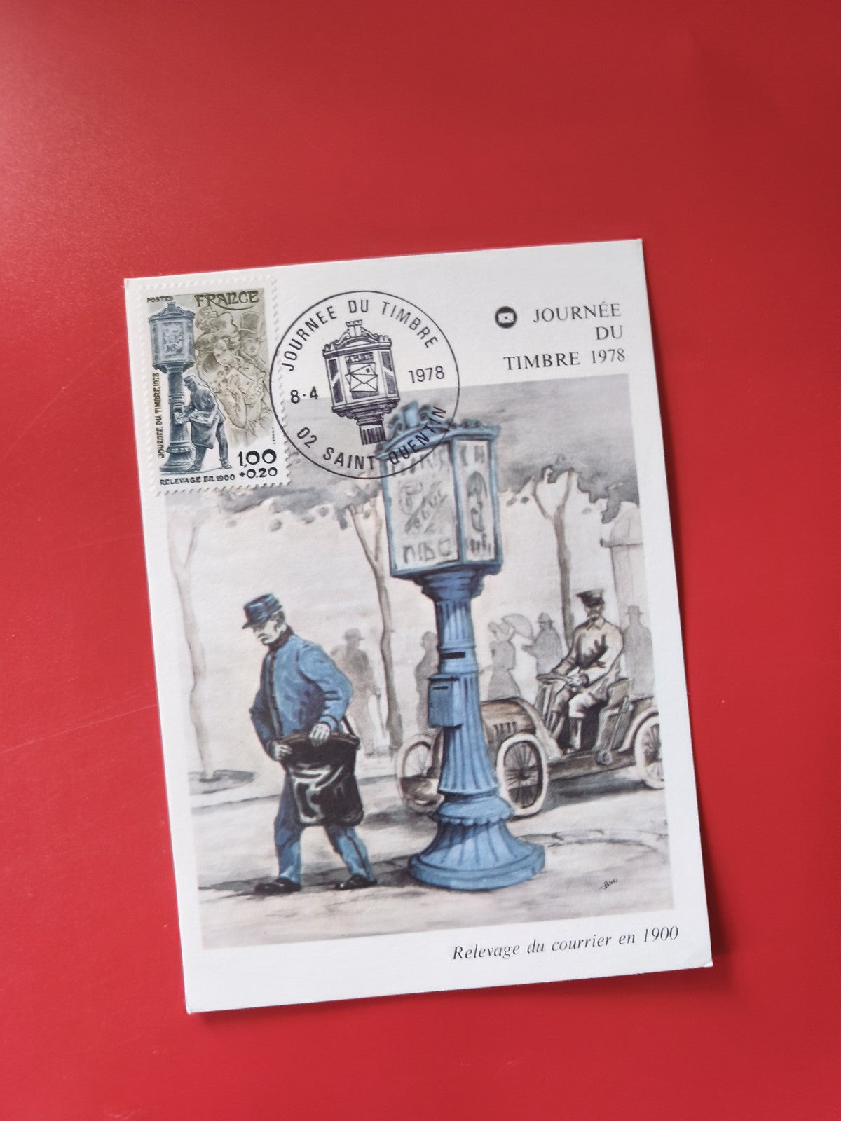 Carte postale philatélie Journée du Timbre 1978 illustrée oblitérée France