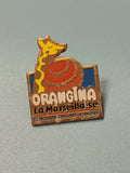 Vintage pin's Orangina girafe concours enfance jeunesse collection rétro