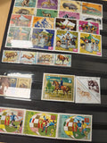Lot timbres thématiques sport animaux cyclisme football divers pays philatélie