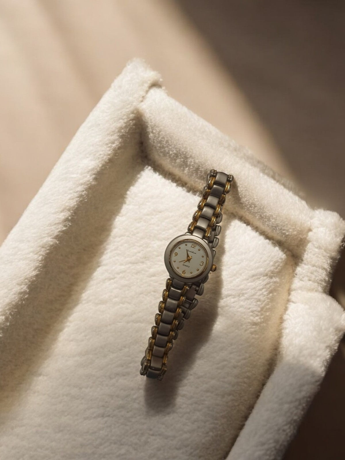 Vintage Yema hand-wound women's watch, two-tone strap, old, for restoration