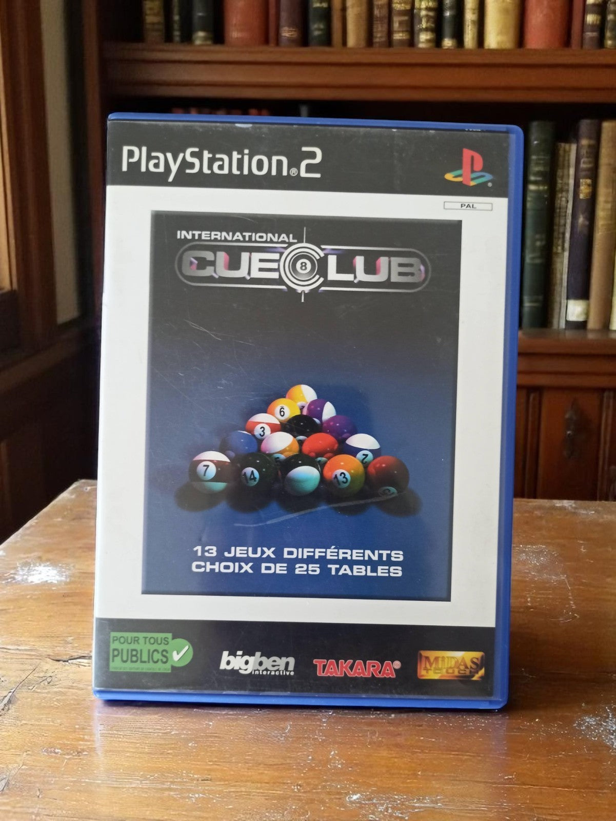 Jeu PS2 International Cue Club complet PAL rétro bigben Takara Midas