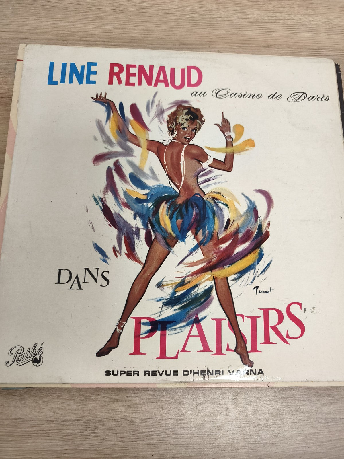 Vinyle 33T Line Renaud Dans Plaisirs Casino de Paris Pathé pochette illustrée