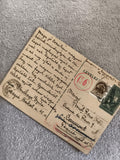 Carte postale Hongrie timbre 10f Croix Double oblitérée philatélie