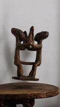 Statuette africaine ancienne bronze, scène érotique, art tribal 5 cm