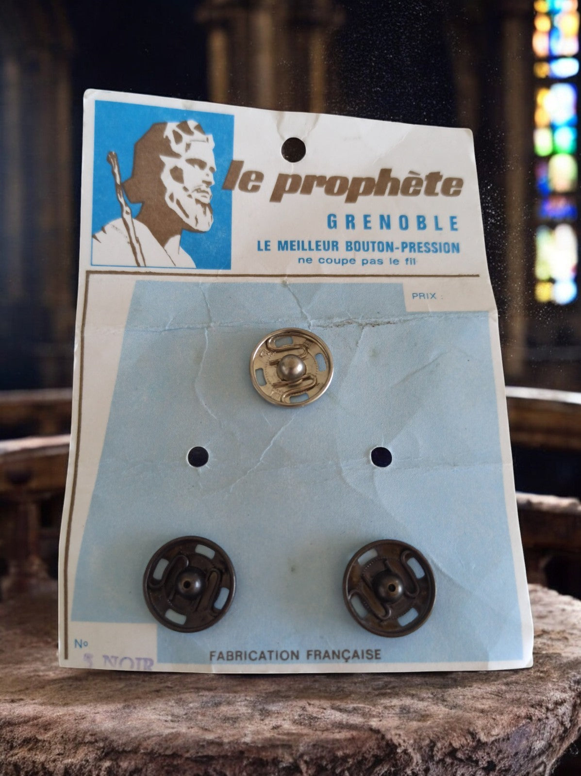 Boutons-pression vintage Le Prophète Grenoble, lot anciens, fabrication français