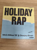 Vinyle 45 tours Holiday Rap M.C. Miker "G" & Deejay Sven pochette bleue Carrere