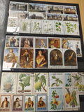 Lot timbres S. Tomé e Príncipe et Europe, motifs plantes, châteaux, portraits