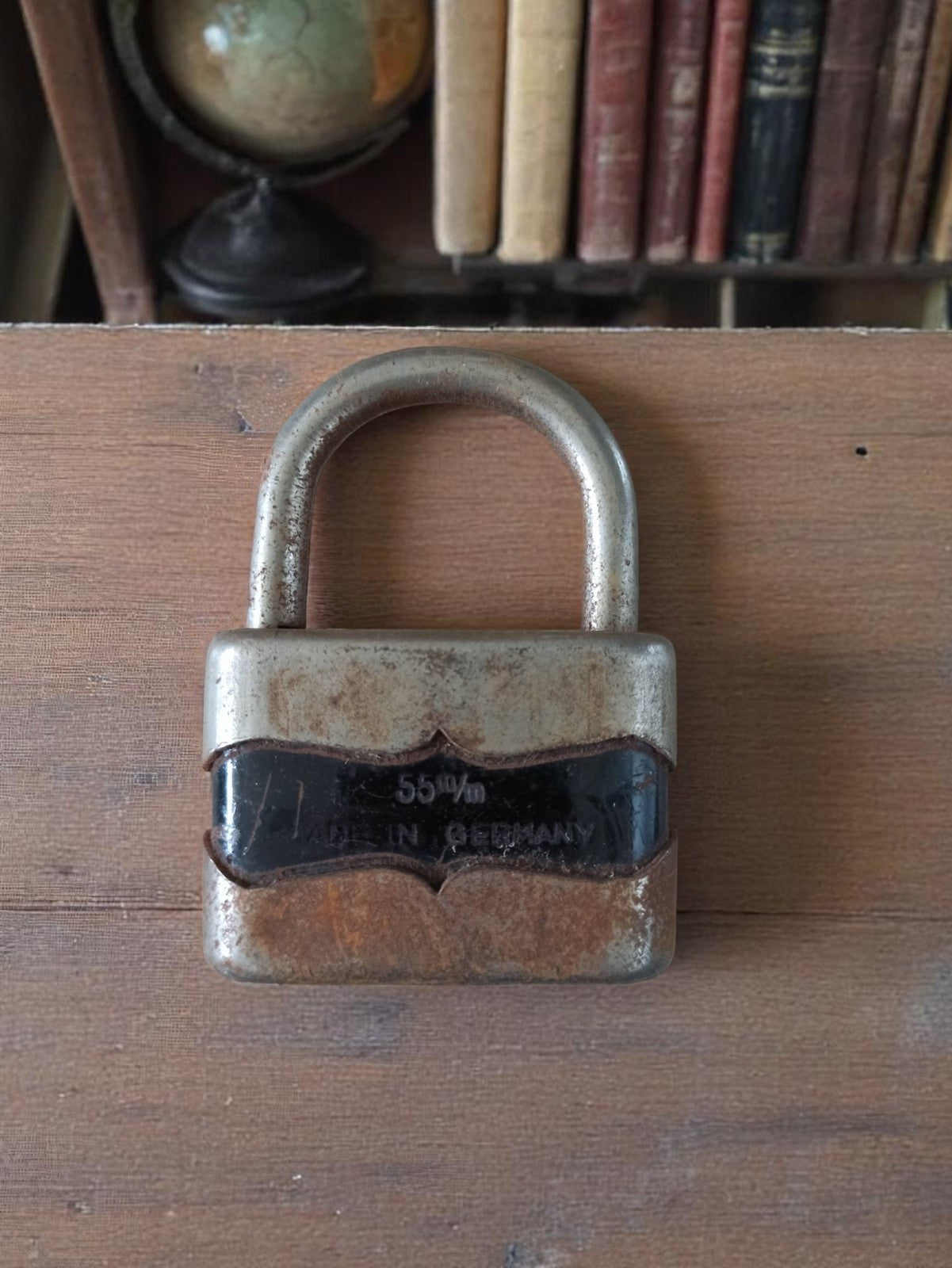 Cadenas vintage Made in Germany 55mm ancien, padlock rétro acier