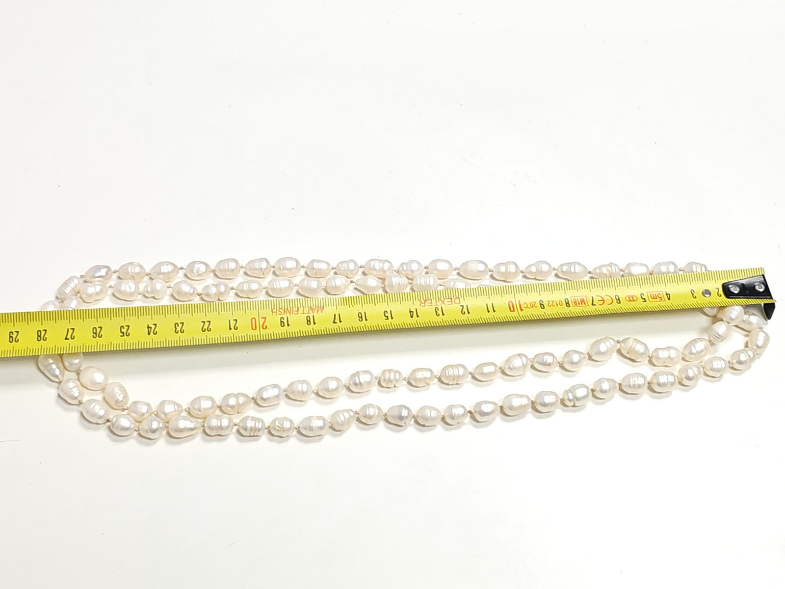 Vintage collier sautoir ancien grosses perles de culture naturelles rétro élégan