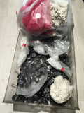 Gros lot boutons anciens mercerie vintage blanc noir rouge deadstock