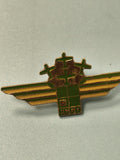 Vintage pin's ECCO ancien, logo vert jaune, collection aviation (Ref 4)