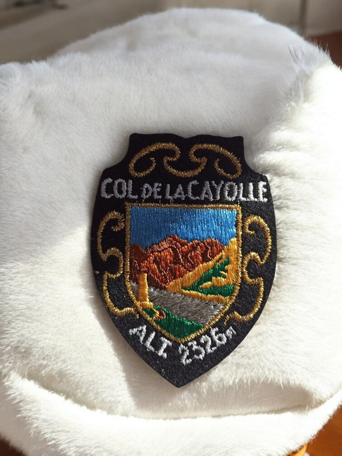Patch écusson brodé Col de la Cayolle vintage montagne France alt 2326m