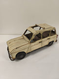 Voiture ancienne en tôle vintage, grande taille, objet de collection rétro déco