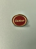 Vintage pin's Casino rond rouge collection ancien badge jeu rétro