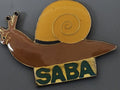 Pin's ancien Saba vintage rétro collection badge publicitaire rare occasion