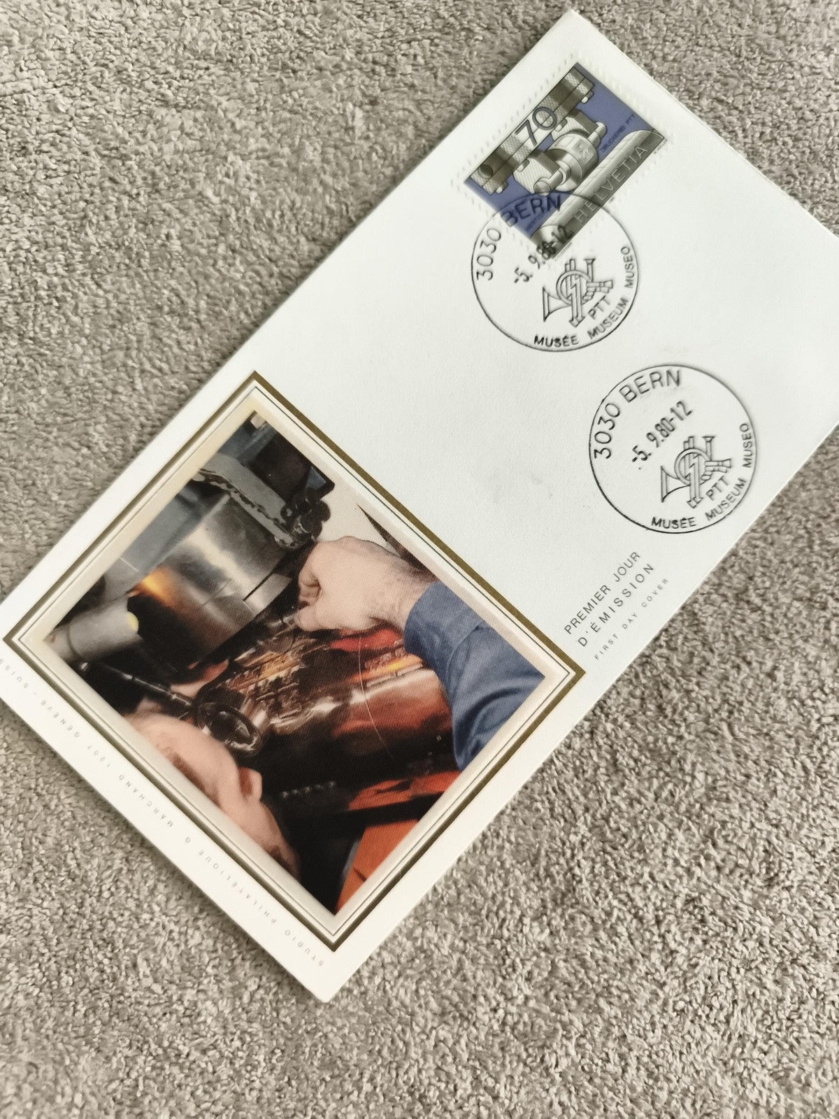 Lettre premier jour Suisse Musée Bern 1980 timbre 70c philatélie FDC