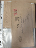 Ancienne enveloppe philatélie timbrée, cachets postaux, collection vintage