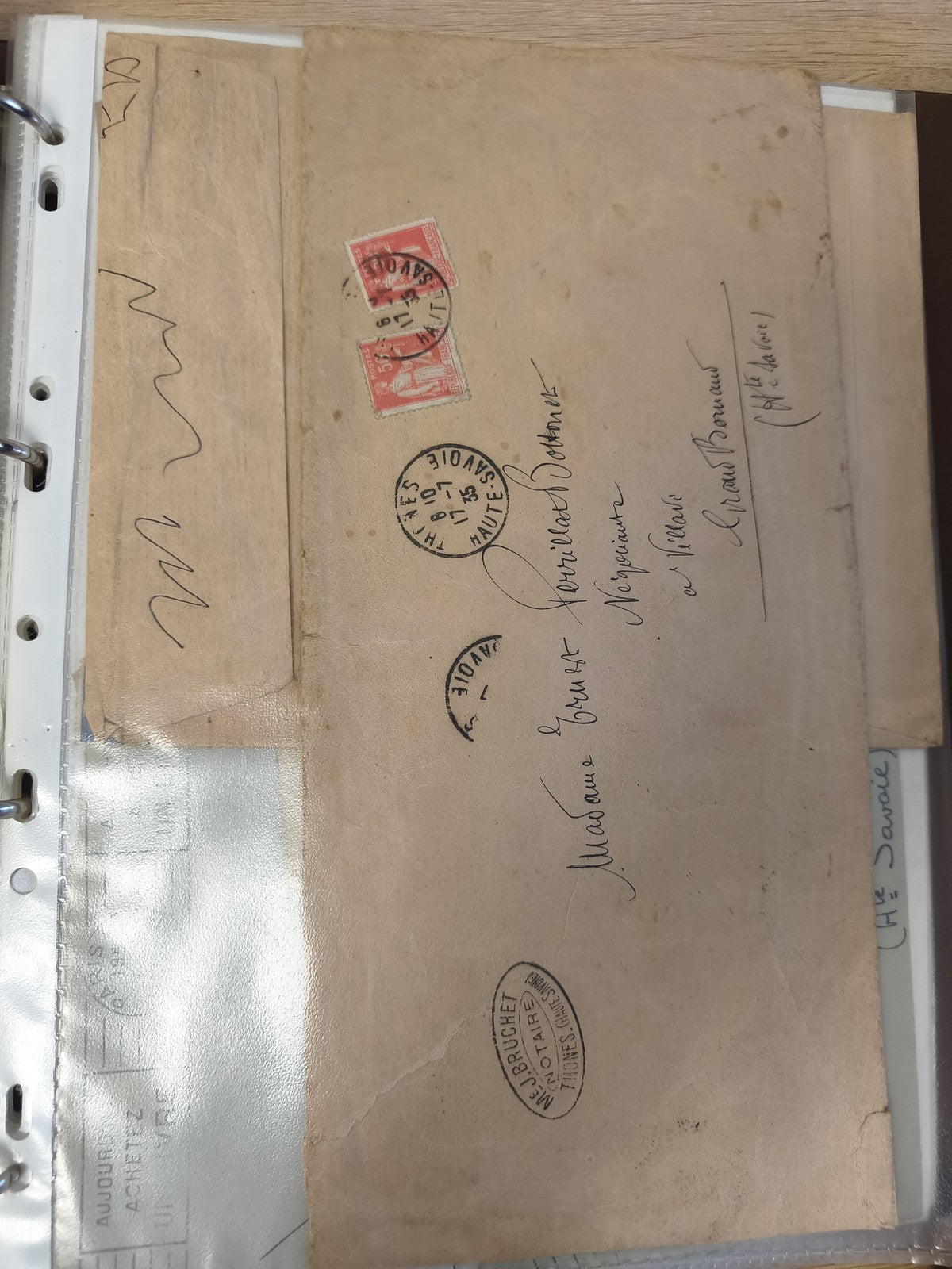 Ancienne enveloppe philatélie timbrée, cachets postaux, collection vintage